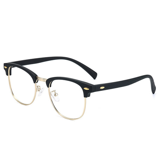 Maxwell Browline Semi-Rimless Eyeglasses